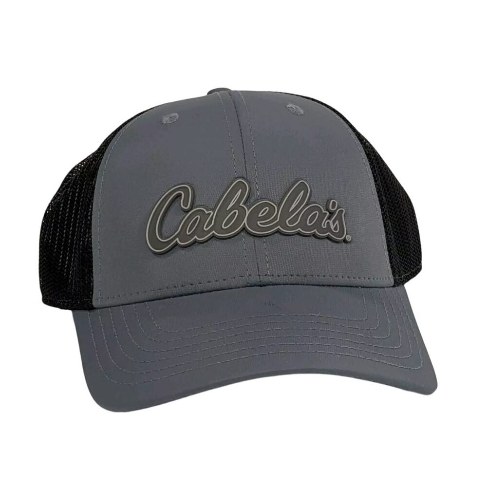 Cabela's Flex-Fit Mesh-Back Cap Gray Black One Size Fits Most